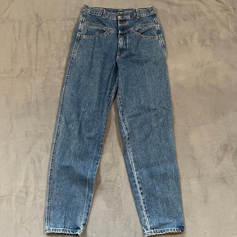 Vintage Zena Jeans High Waist Tapered Leg Denim Retro Mom Jeans